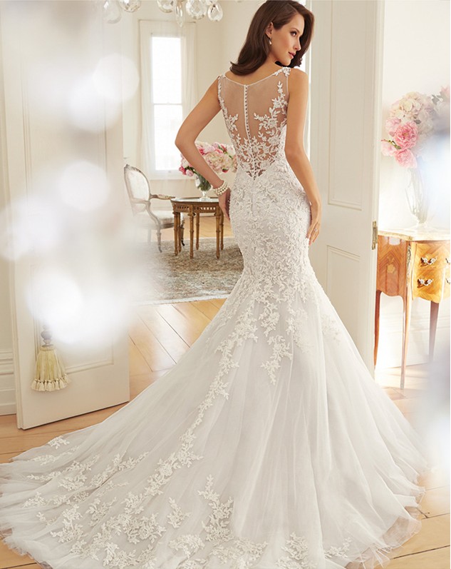 WD3037 lace Mermaid wedding  dress